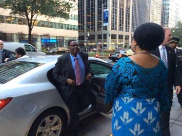 Peter Mutharika with Patricia Kaliati