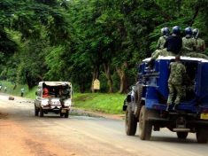 Malawi Police riot vehicle