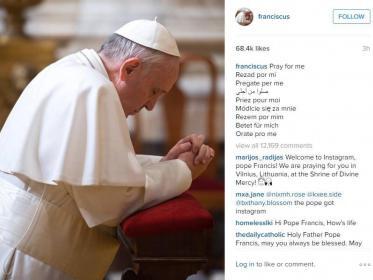 Pope Francis joins Instagram