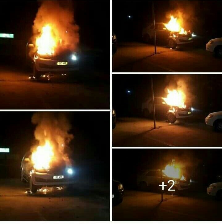 Jessie Kabwila vehicle up in flames (6)