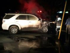 Jessie Kabwila vehicle up in flames (8)