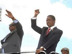 Edgar Lungu with Peter Mutharika