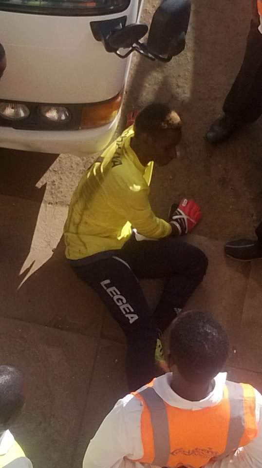 Mangochi Police goalie was manhandled and smeared with pork fats.