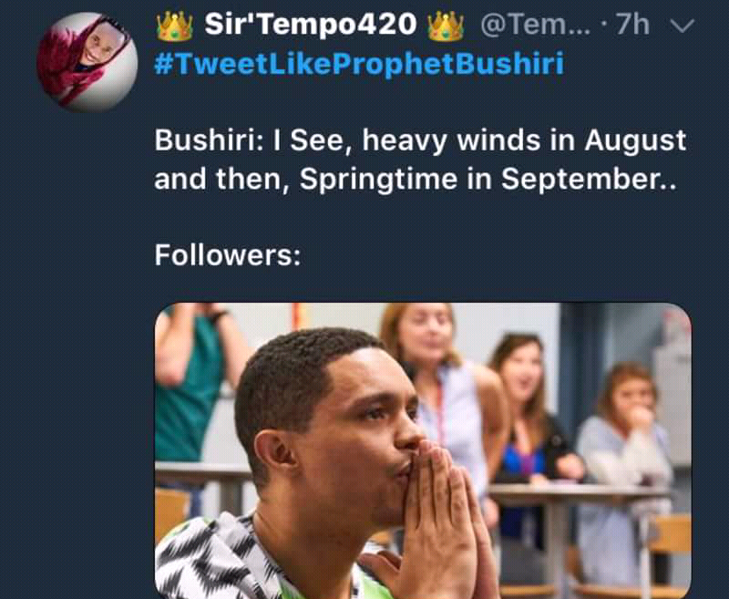 Bushiri tweets