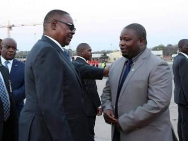 Malawi President Peter Mutharika and Kondwani Nankhumwa