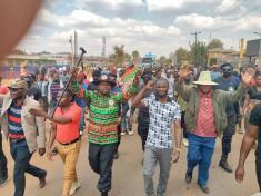 Protesters in Malawi