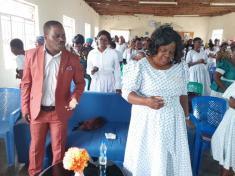 Women at a church in Malawi