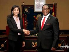 President Lazarus Chakwera with IMF first deputy manager Gita Gopinath