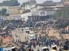 people in Lilongwe Town after Police blocked anti-, Government demonstrations