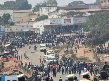 people in Lilongwe Town after Police blocked anti-, Government demonstrations