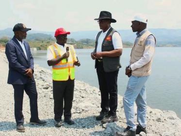 President of Malawi Lazarus Chakwea at an irrigation scheme