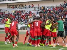 Flames players celebrating