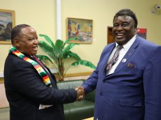 Ken Zikhale Ng'oma (L) is Malawi Minister of Foreign Affairs