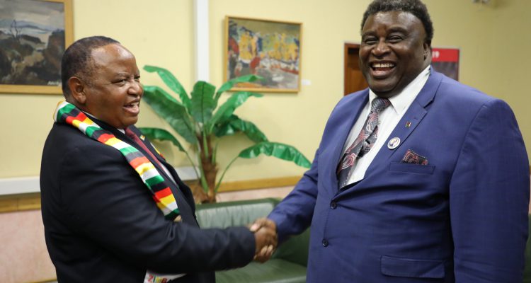 Ken Zikhale Ng'oma (L) is Malawi Minister of Foreign Affairs