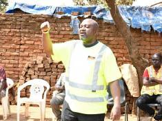 Minister of Energy Ibrahim Matola speaking to Area 51 residents in Lilongwe