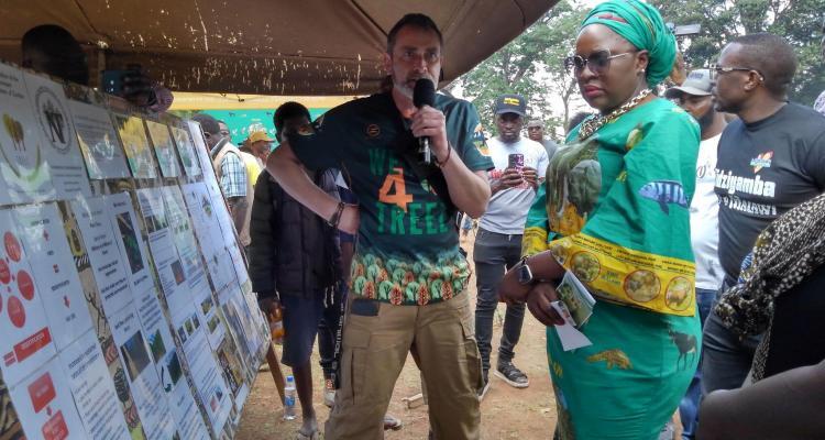 Zomba Forest Lodge Managing Director, Thom Finch, with Vera Kamtukule