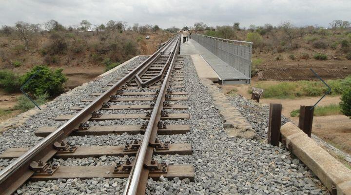 Railway line in Machinga in Malawi