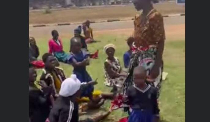 People from Msakambewa at the Kamuzu International Airport