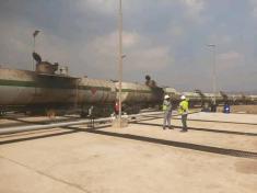 A train carrying fuel arrives at Matindi Strategic Oil reserves in Blantyre