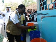 President of Malawi launching Mangochi water supply project on October 23