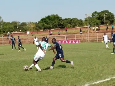 Part of the match between Blue Eagles and Moyale Barracks