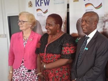 Minister of Health Khumbize Kandodo Chiponda and Germany Ambassador to Malawi Ute Konig