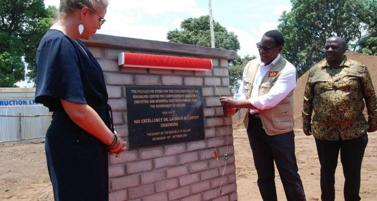 President Lazarus Chakwera and Head of Mission from Embassy of Iceland to Malawi Inga Petursdottir