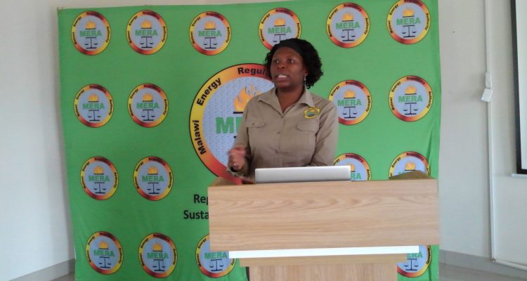 MERA spokesperson Fitina Khonje speaking in Zomba in October 2023