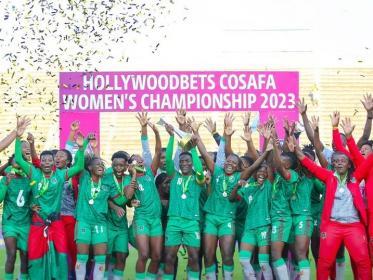 Malawi National Netball Team Celebrates winning the Cosafa Women's Championship following victory over Zambia in South Africa on 15 October, 2023