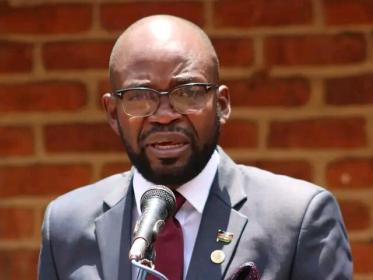 Minister of Information Moses Kunkuyu speaking at a press briefing in Lilongwe on president Lazarus Chakwera's foreign trips