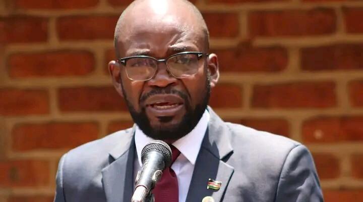 Minister of Information Moses Kunkuyu speaking at a press briefing in Lilongwe on president Lazarus Chakwera's foreign trips