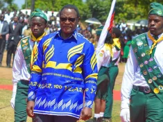 President Lazarus Chakwera during the Blantyre Centenary Celebrations of the Seventh Day Adventist church at Njamba Freedom Park in Blantyre.