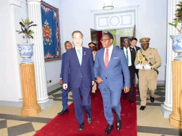 Prime Minister for South Korea, Han Duck-Soo, during a visit in Malawi