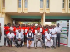 Young people have recived trained inn Mzuzu. Picture shows the young people and other officials