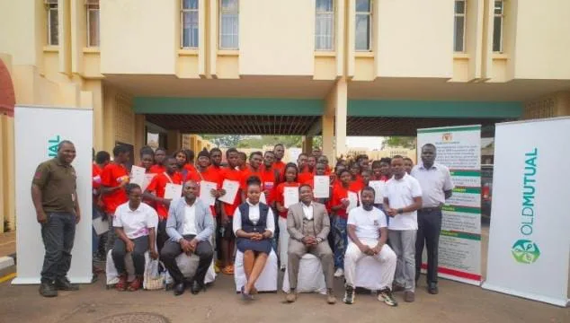 Young people have recived trained inn Mzuzu. Picture shows the young people and other officials