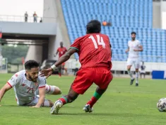 Part of the game between Malawi Vs Tunisia