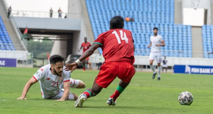 Part of the game between Malawi Vs Tunisia