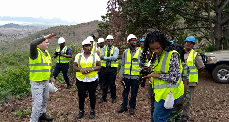 Minister of Mining toured Songwe hill in Phalombe in November 2023