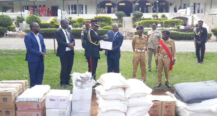 Malawi Red Cross Society donates to ex-service men at Cobbe Barracks in Zomba