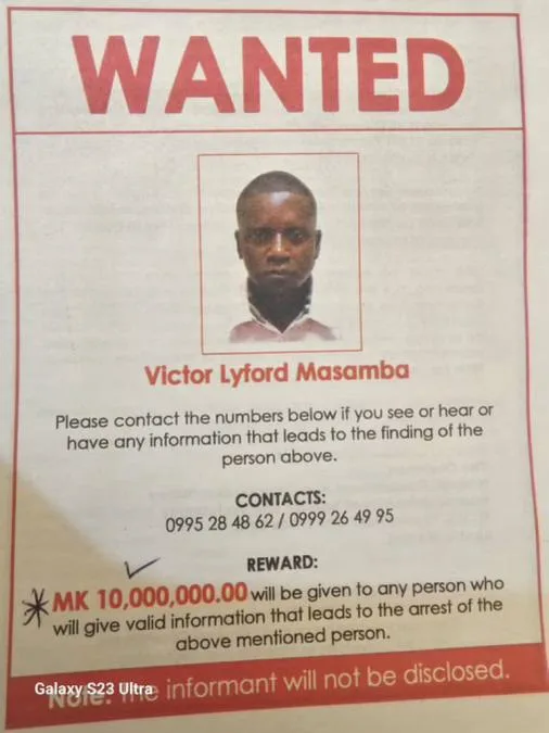 Wanted notice Malawi