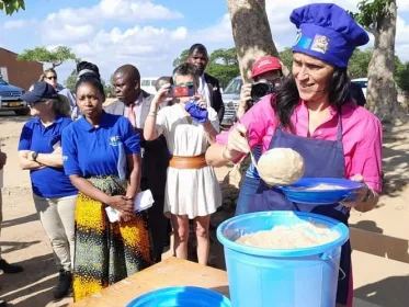 France Minister of State Chrysoula Zacharopoulou in Malawi