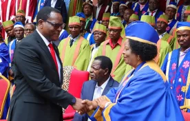 Lazarus Chakwera during a meeting with chiefs from the Southern Region of Malawi