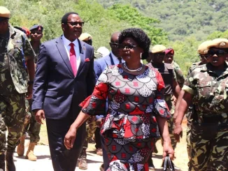 Malawi Leader President Lazarus Chakwera during launch of security houses
