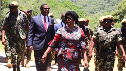 Malawi Leader President Lazarus Chakwera during launch of security houses