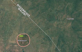 Malawi Mozambique border at Makanjira