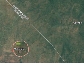 Malawi Mozambique border at Makanjira