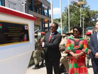 President Lazarus Chakwera when he presided over the ground breaking ceremony for the construction of Lilongwe Bridge.