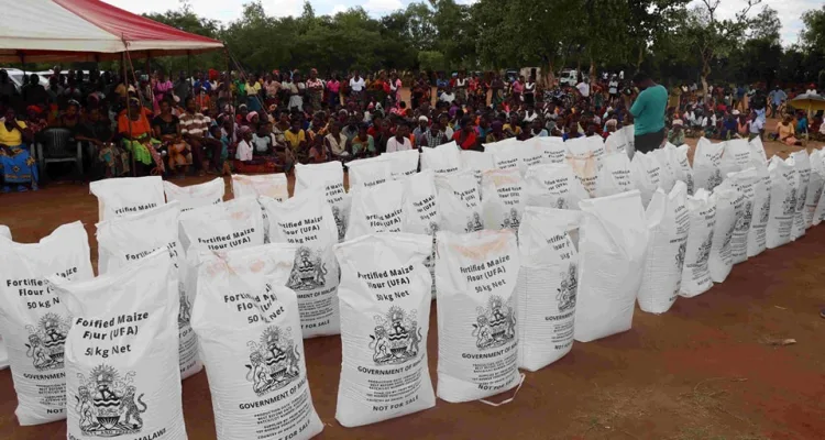 Maize flour which Malawi Government with support from WFP is giving to Malawians