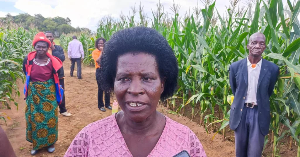 Alice Gubudu one of the farmers from Dedza who visited the trial site