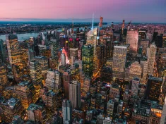 Manhattan Uptown Aerial View